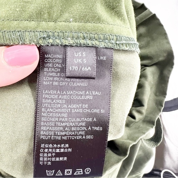 ✅ Urban Outfitters Evon Green High Waist Paperbag Jogger Pants Size S - Picture 9 of 11